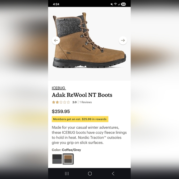 Icebug Adak ReWool Boots. Size 9 Mens - Picture 12 of 12